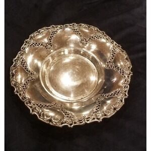 Vintage FB Rogers Ornate Silver Plated Centerpiece Bowl Made in Spain 12"